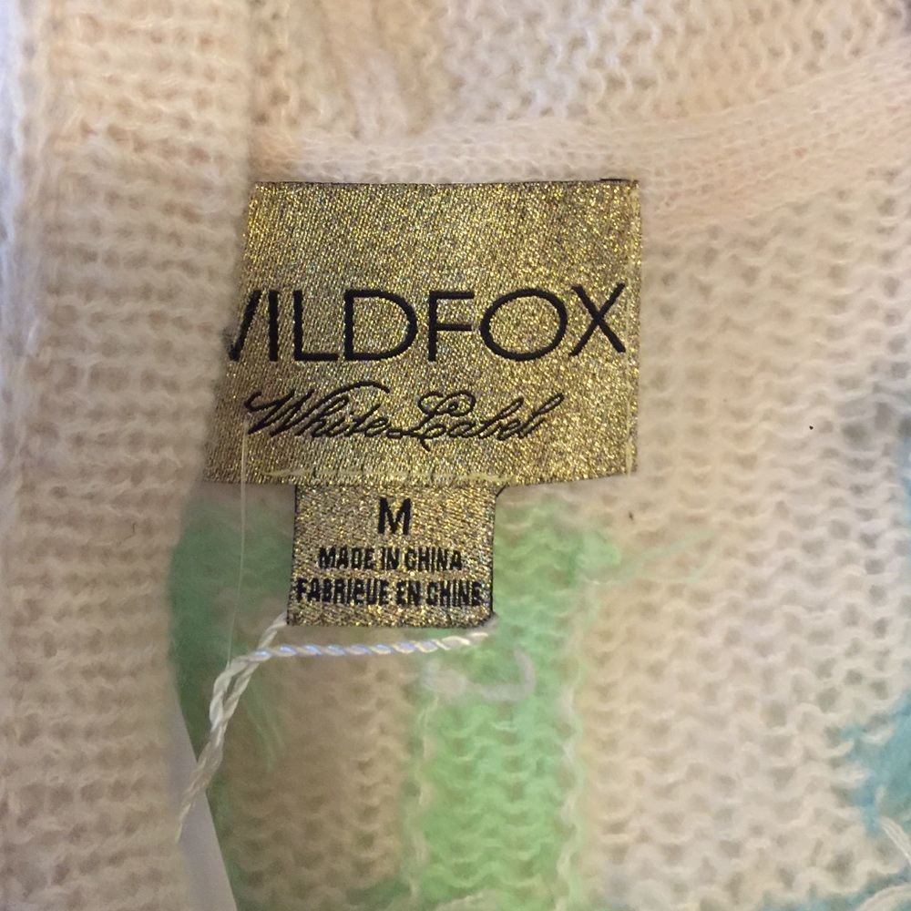 RARE Wildfox White Label Stars Slouch Cardigan M - Picture 4 of 4
